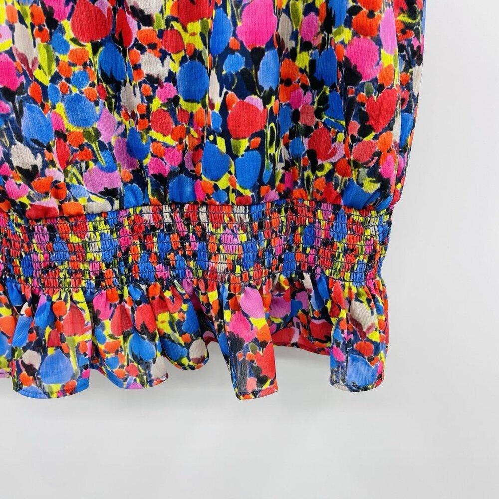 J Crew Womens Size 10 Sleeveless Mockneck Top in Watercolor Floral Print $89 268 - Picture 4 of 10